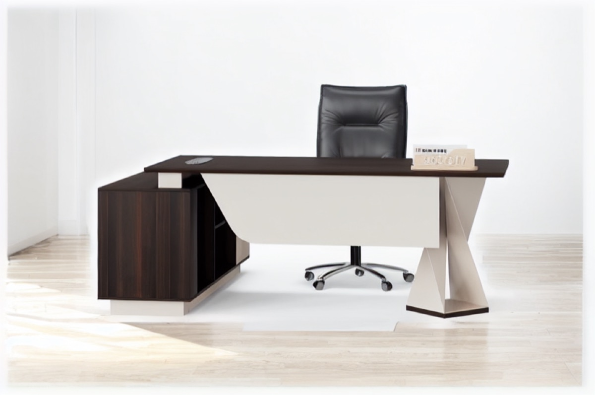 Meja Direktur L — situasi kantor