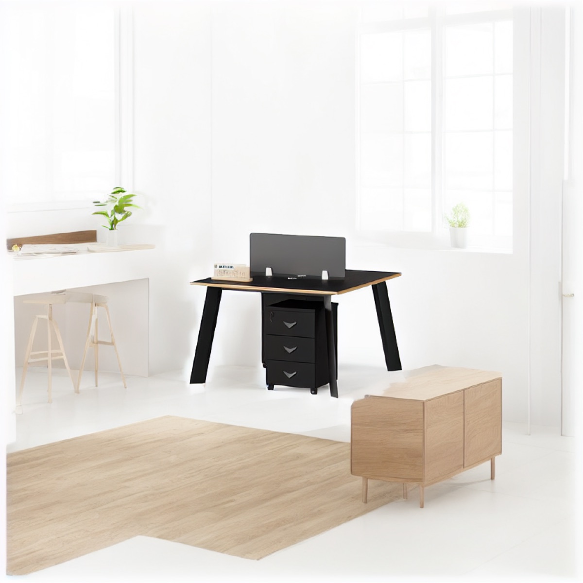 Workstation Kantor Modular 1200 — situasi kantor