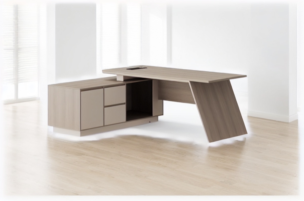 Asymmetric L-Shape Director Desk — office scene