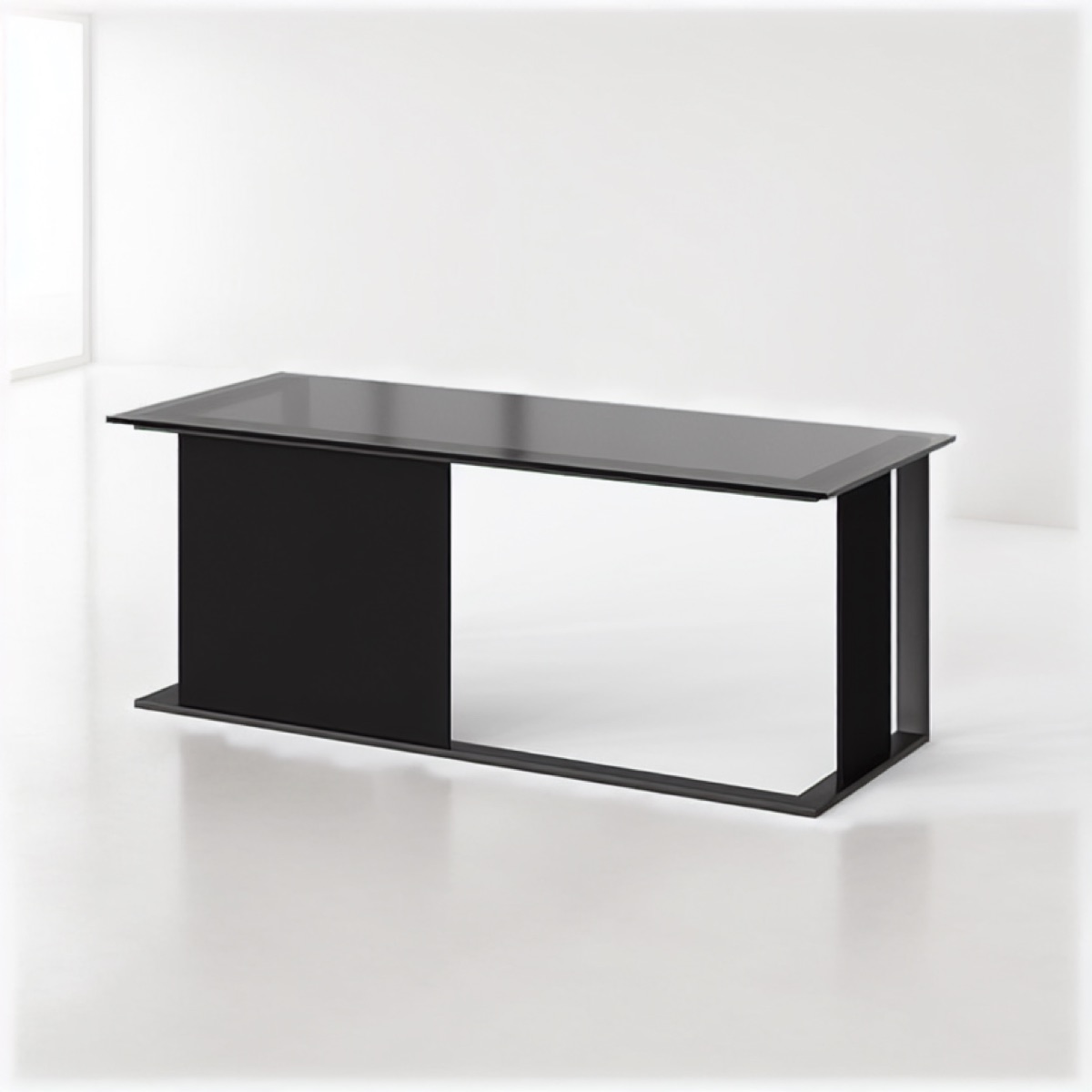L-Shape Executive Desk with Side Cabinet — office scene