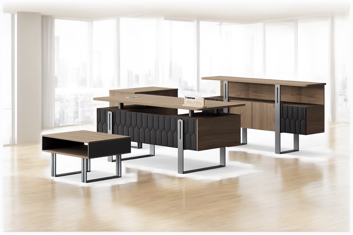 Meja Eksekutif + Kabinet — situasi kantor