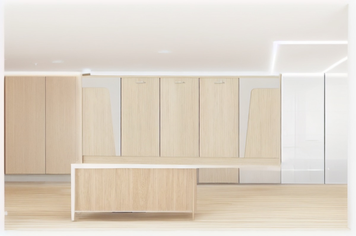 Kabinet Sisi Kantor Aksen Lengkung — situasi kantor