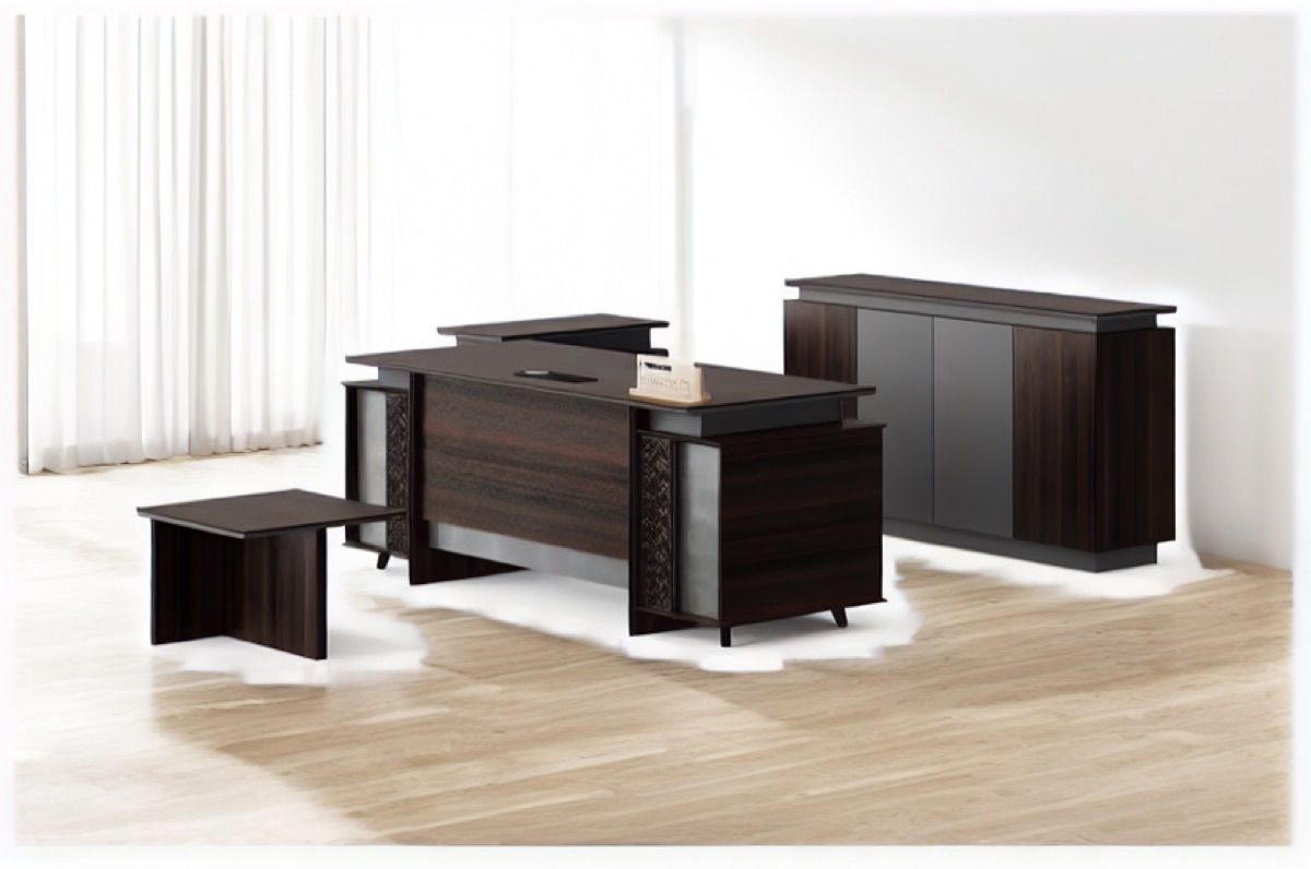 Executive Desk with Side Cabinet — office scene