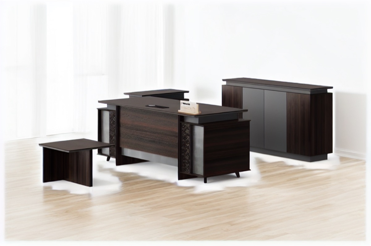 Executive Desk with Side Cabinet — office scene
