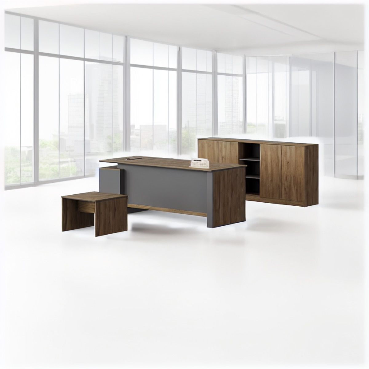 Meja Manager Kantor Hitam — situasi kantor