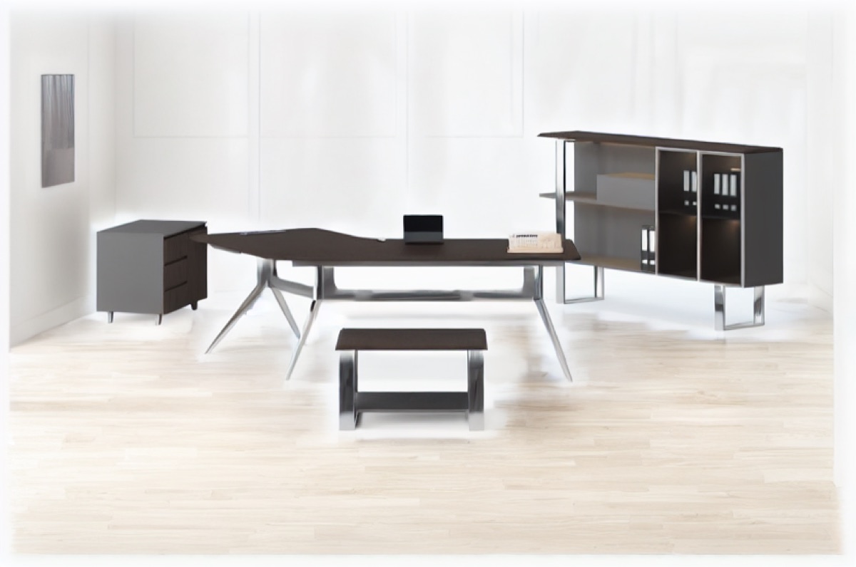 2400 mm Executive Desk Set with Cabinet — office scene