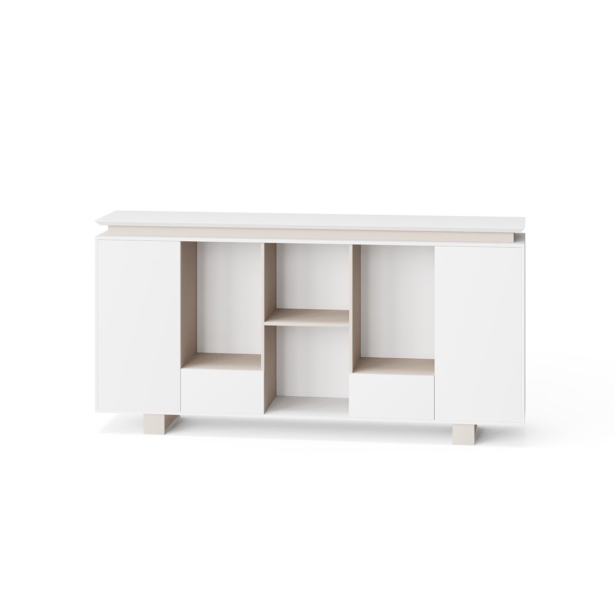 Lemari Buku Putih Pintu Handleless — BG-2549B — Foshan China office furniture manufacturer