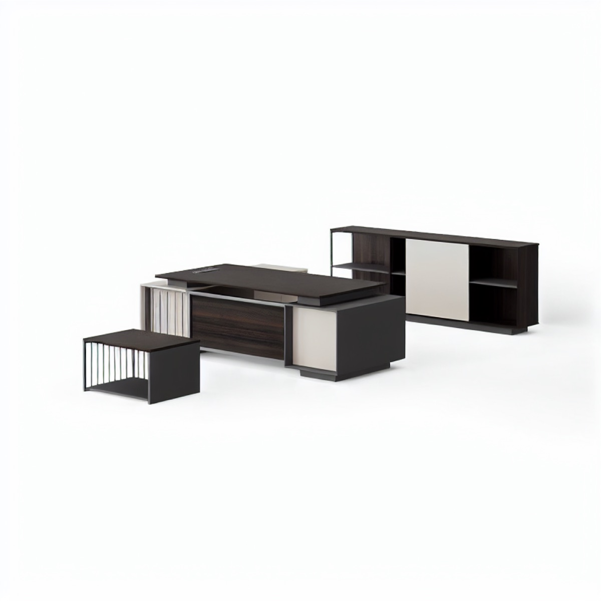 Set Meja Direktur + Kabinet 2400 — situasi kantor