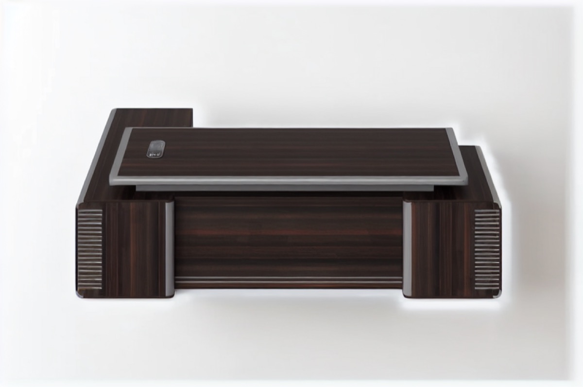 Meja Direktur L-Shape Kantor — situasi kantor