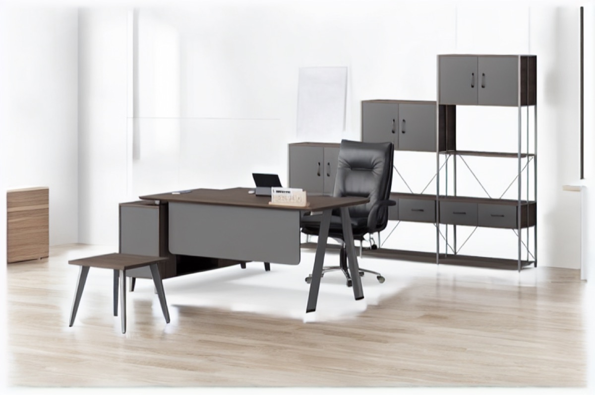 Director Desk + Storage Tower Set — office scene