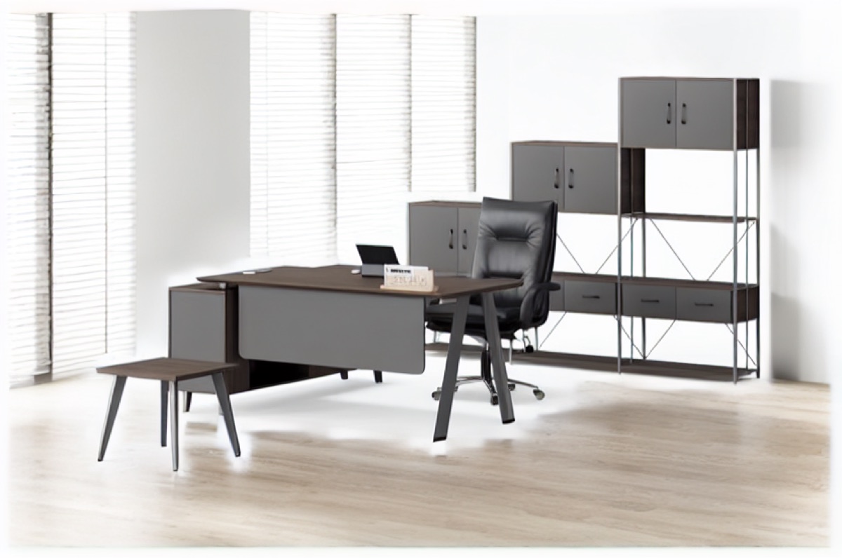 Director Desk + Storage Tower Set — office scene