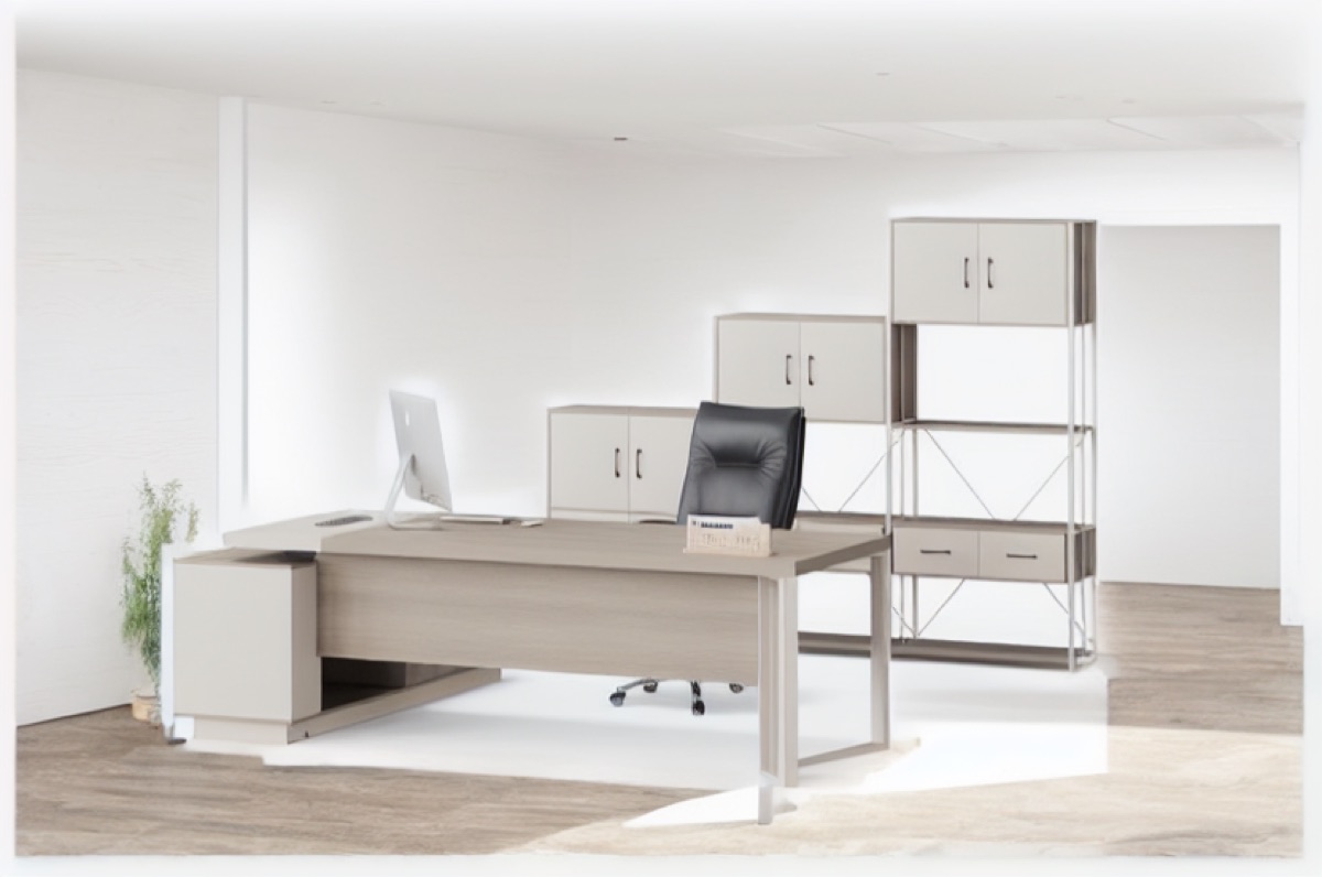 Meja Eksekutif L-Shape — situasi kantor