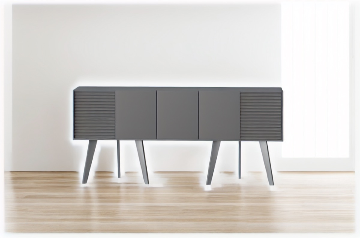 Kabinet Kantor Panel Slat + Kaki Tapered — situasi kantor