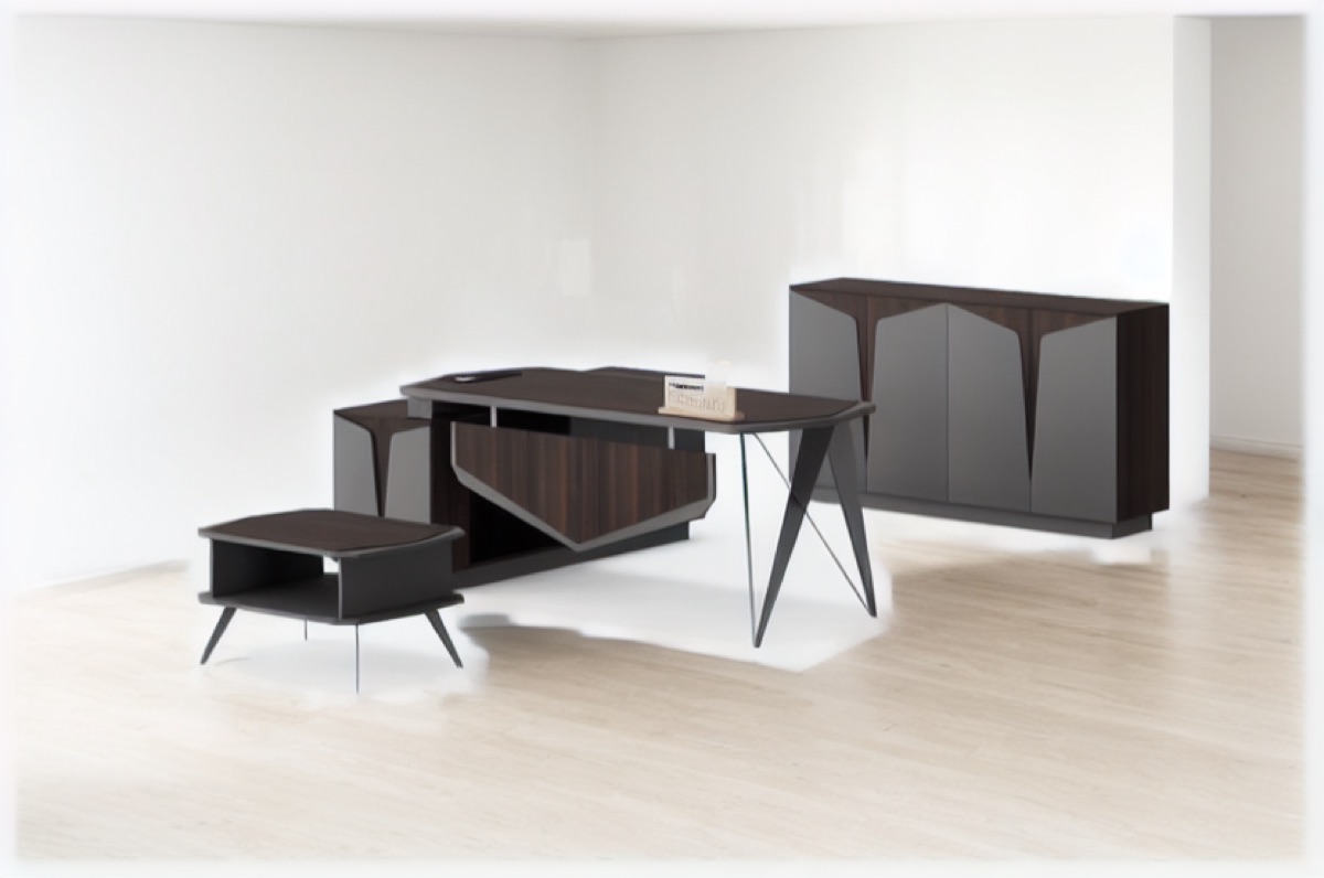 Meja Eksekutif L-Shape — situasi kantor