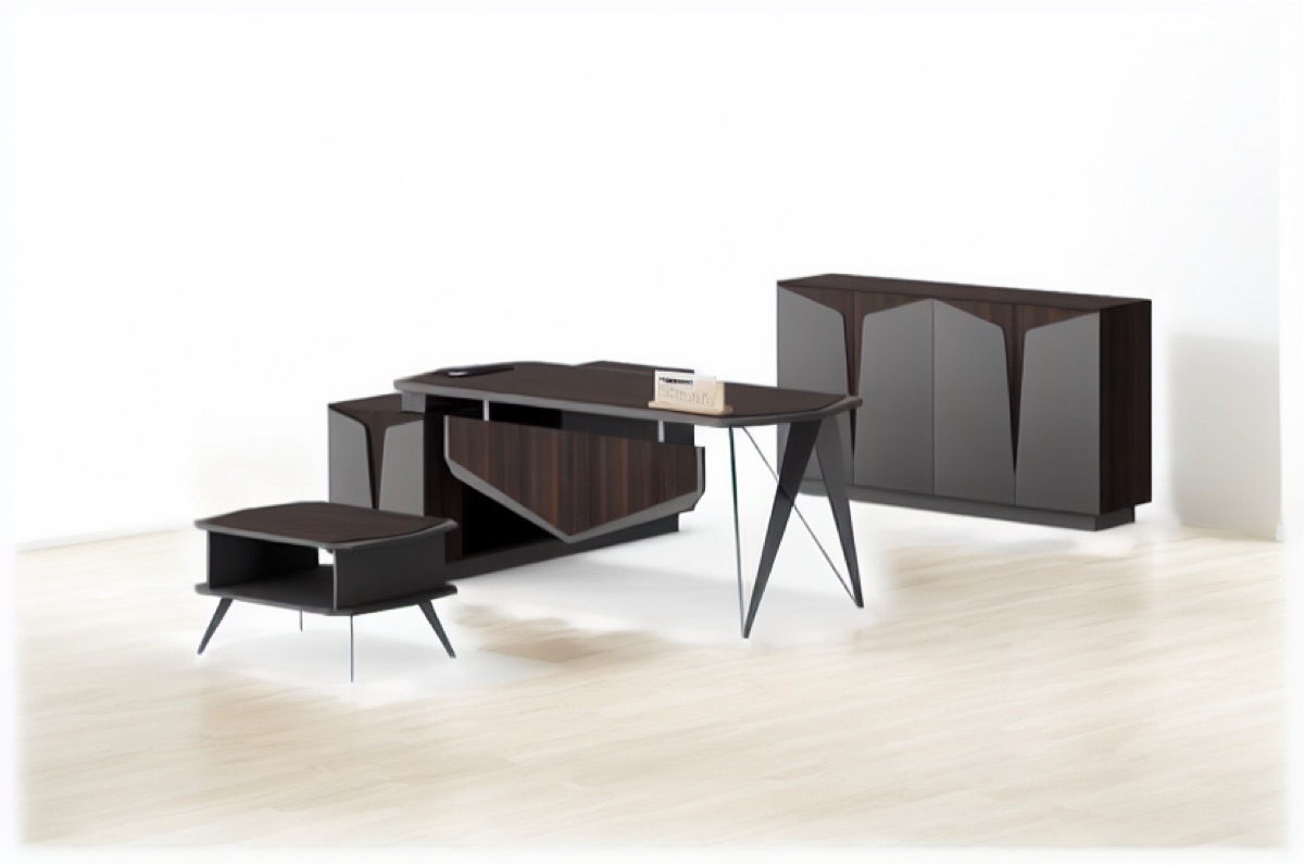 Meja Eksekutif L-Shape — situasi kantor