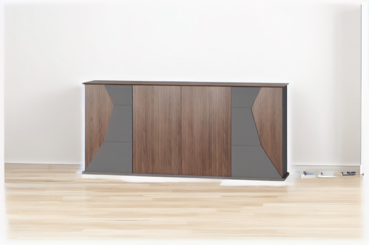 Kabinet Kantor Panel Geometris Dua Warna — situasi kantor