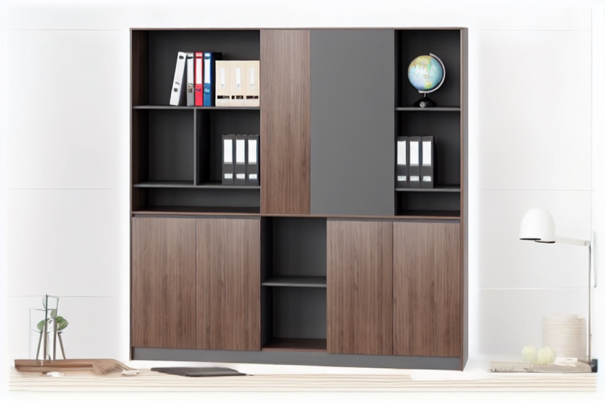 Kabinet & Rak Modular Kantor + Display — situasi kantor
