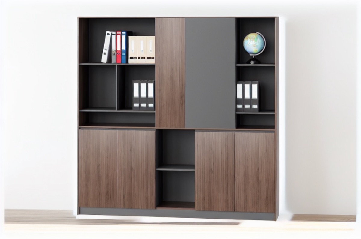 Kabinet & Rak Modular Kantor + Display — situasi kantor