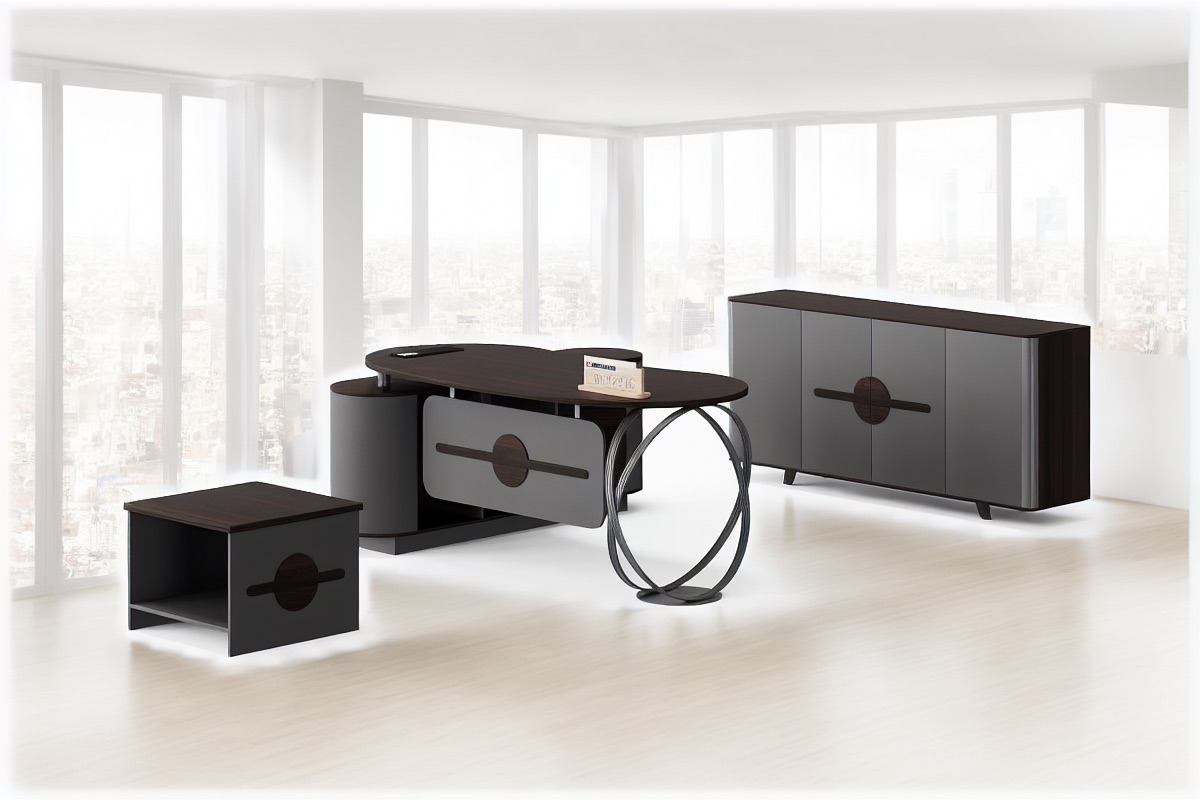 L-Shape Executive Desk — office scene