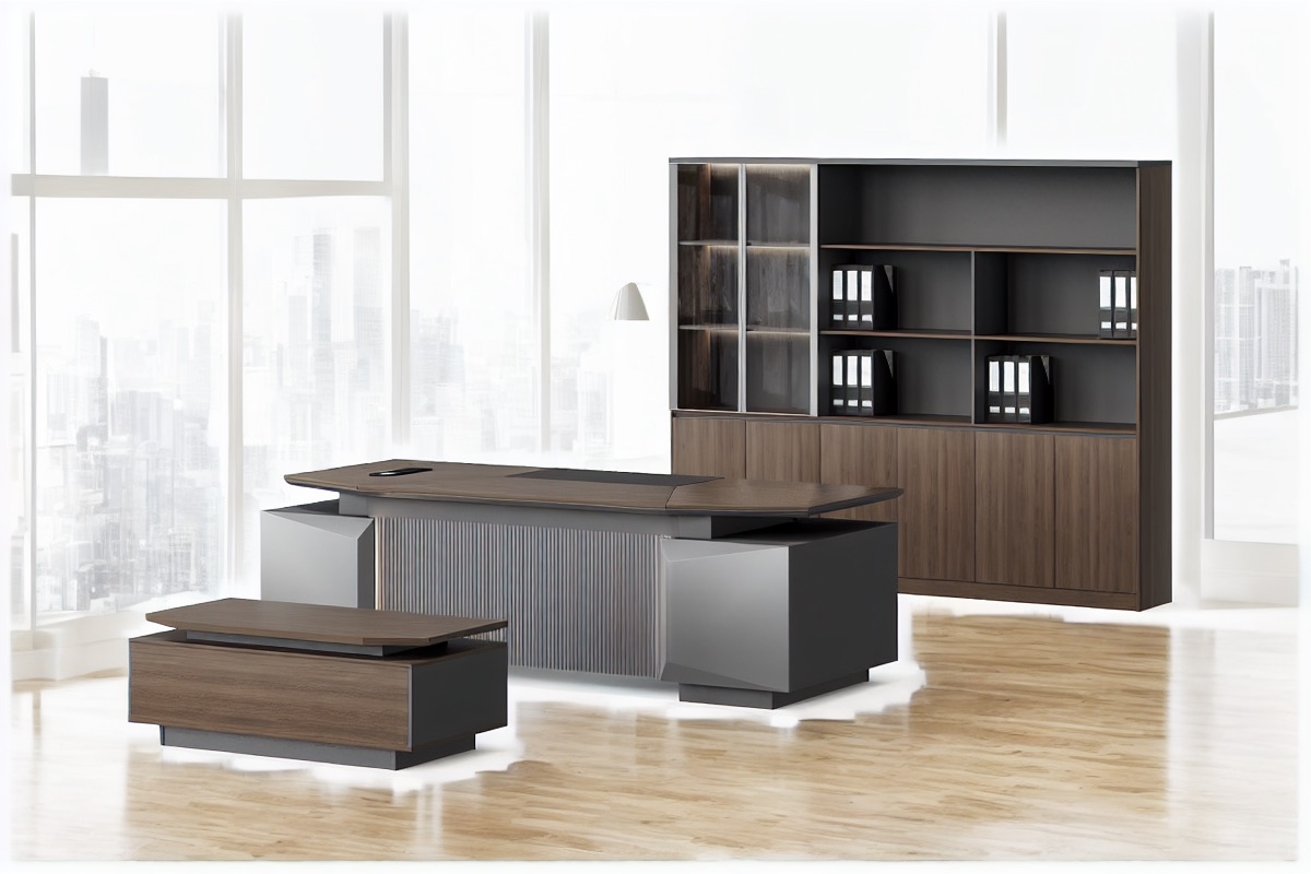 Executive Desk + Storage — office scene