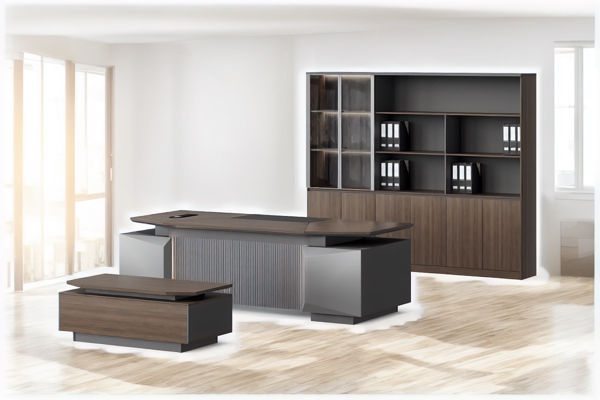 Executive Desk + Storage — office scene