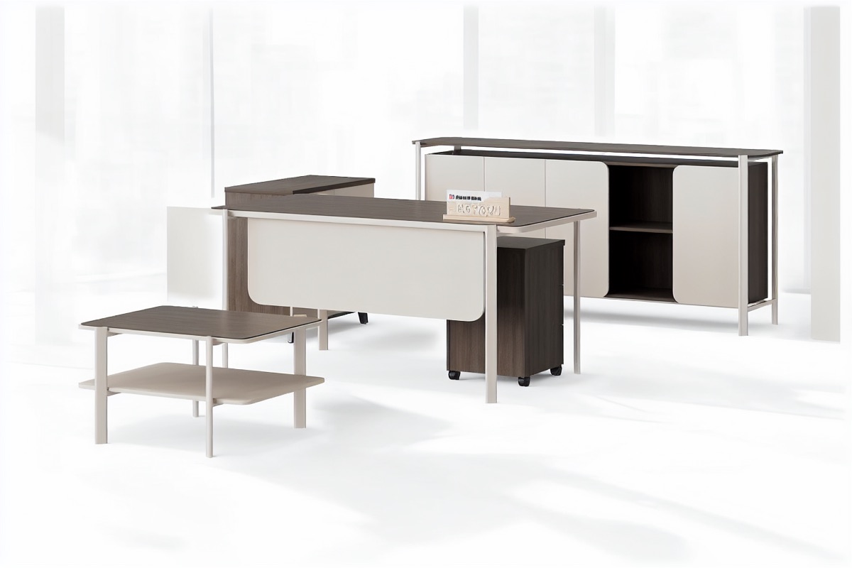 Manager Desk with Side Cabinet — office scene