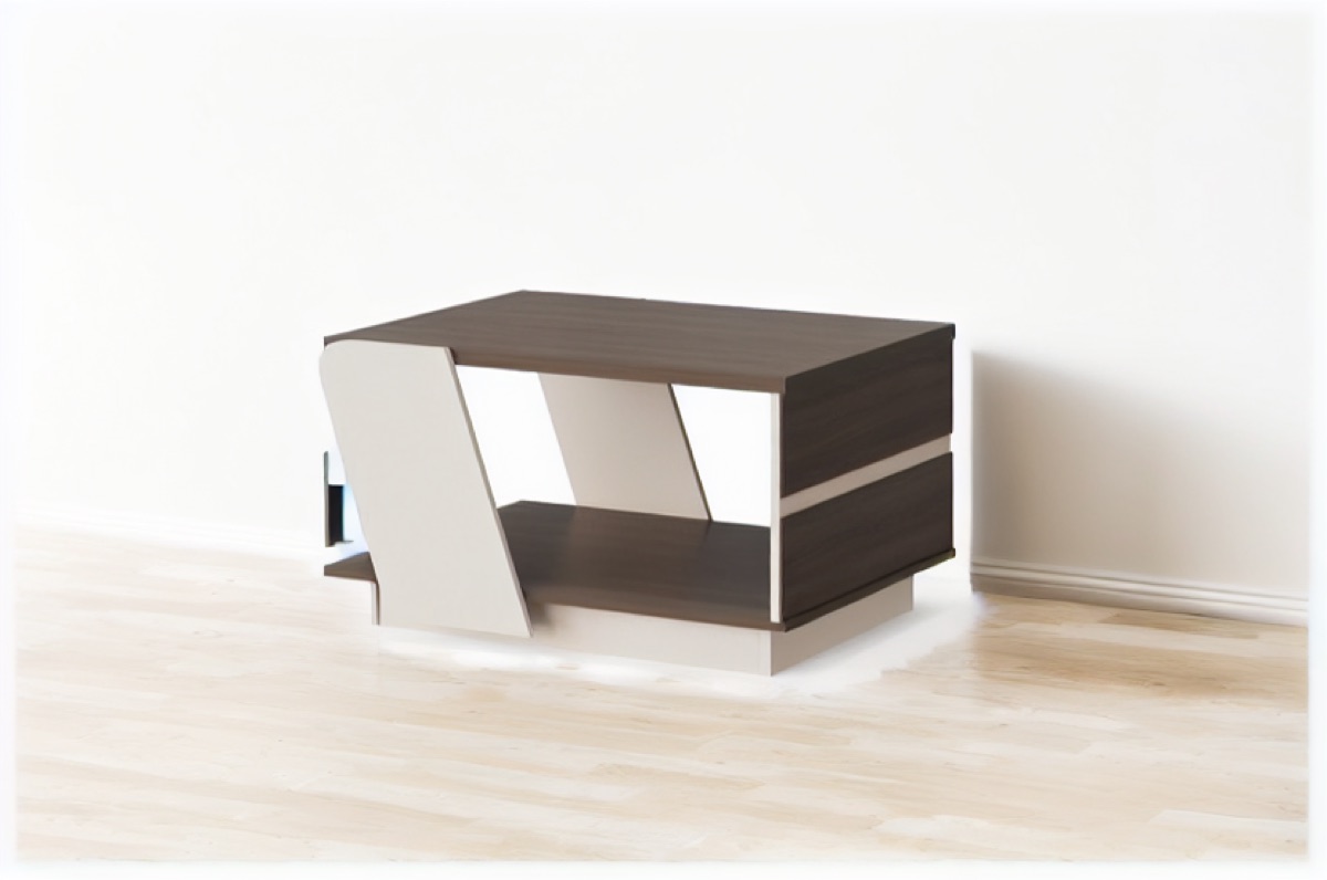 Office Coffee Table G28 Curved Panel + Lower Shelf — office scene