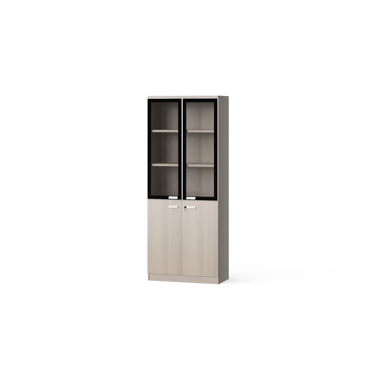 Lemari Arsip Kaca + Pintu Solid — BG-A06 — Foshan China office furniture manufacturer