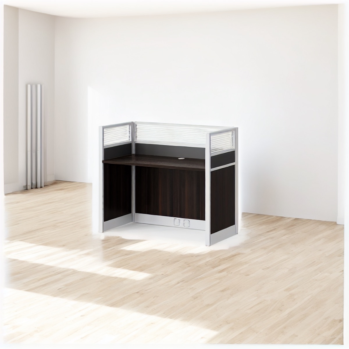 4-Seat Staff Bench Desk — office scene