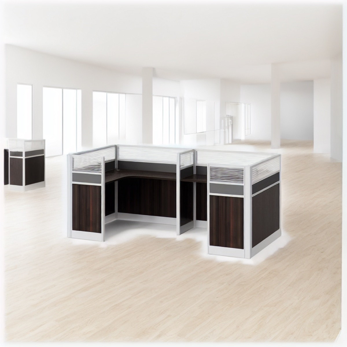 Meja Workstation Partisi — situasi kantor