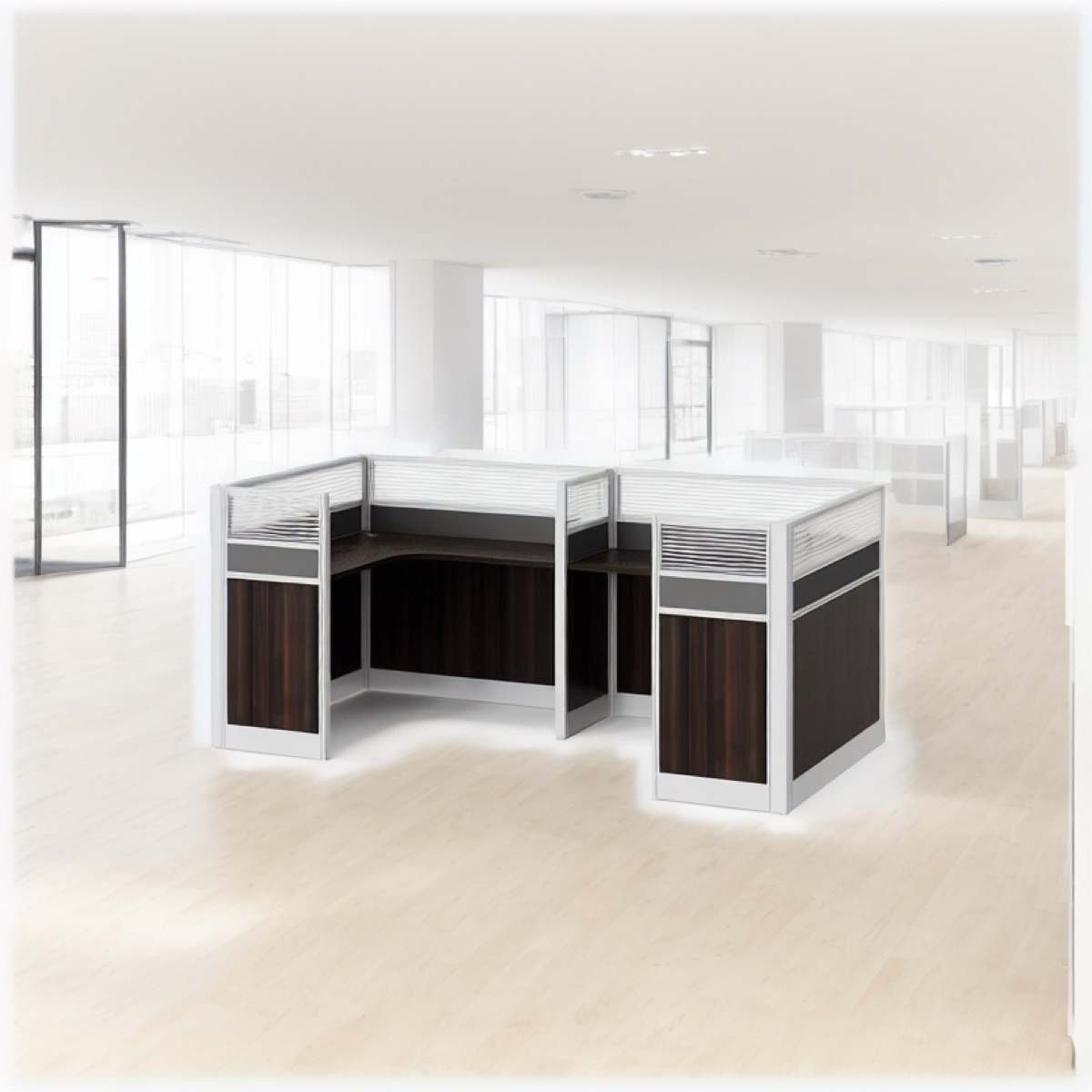 Meja Workstation Partisi — situasi kantor