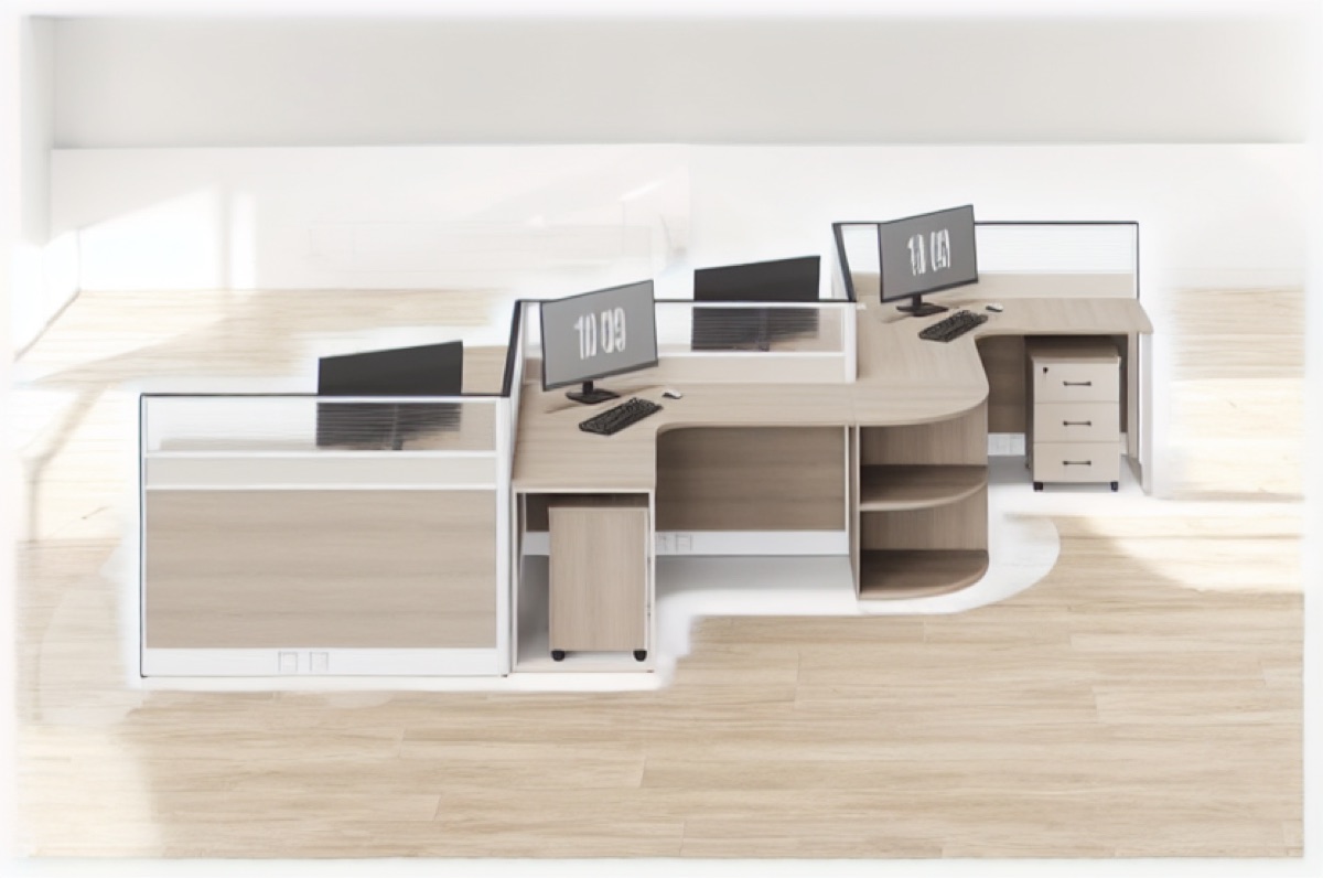 Modular Staff Desk Bench — office scene
