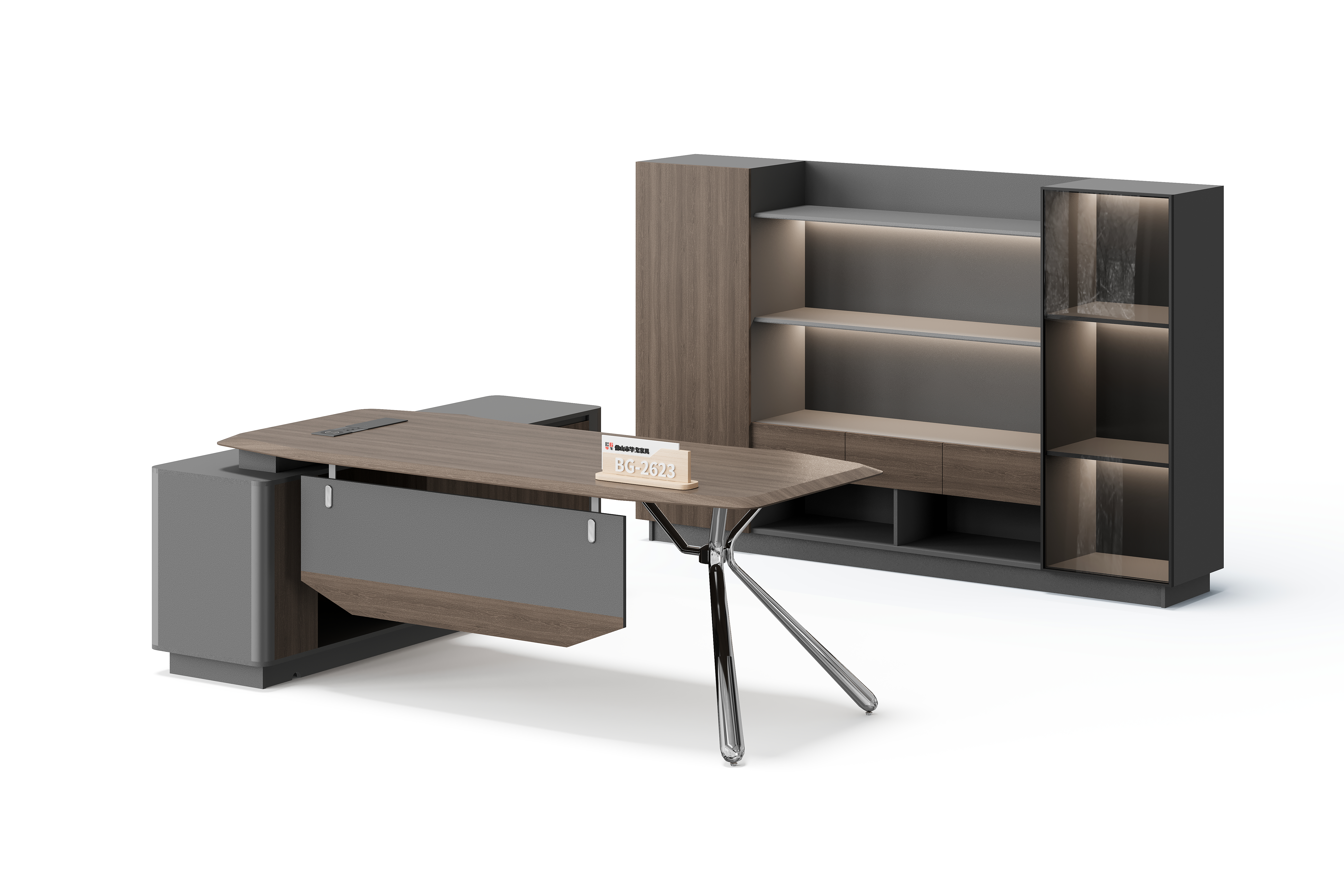 Meja Eksekutif L-Shape — BG-2623LA-G28