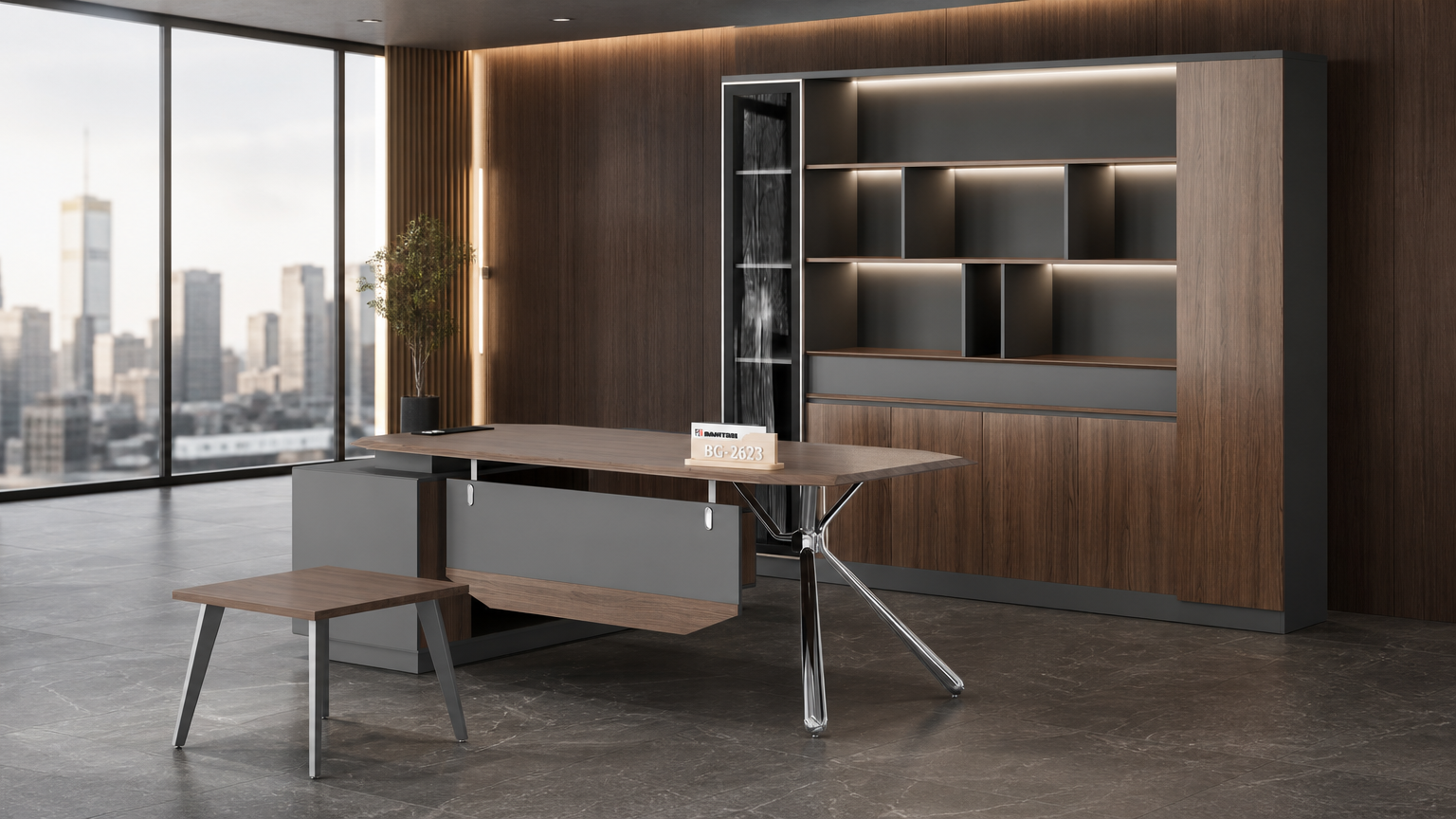 Oval Meeting Table — office scene