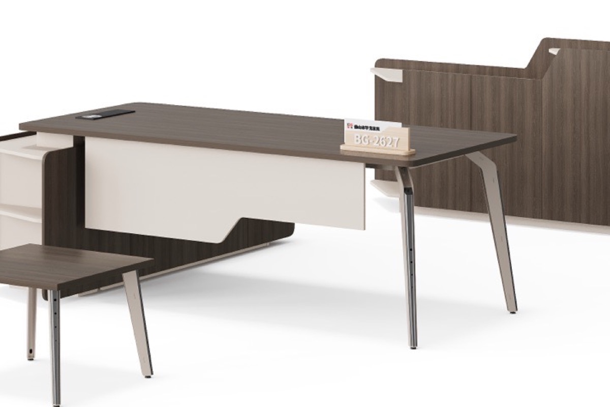 Executive Desk + Side Cabinet — feature detail 1