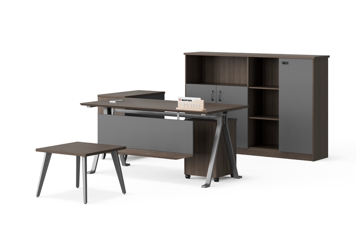 Meja Manajer + Kabinet — BG-2629A-G28 — BG Office Furniture