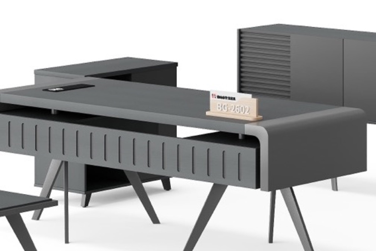 Staff Desk with Side Cabinet — feature detail 2